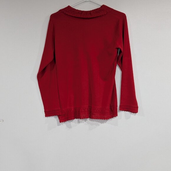 Castle of Ireland Wool Blend Cardigan Red Size 10 UK Size 6 US - Picture 3 of 5